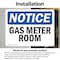 Signmission Gas Meter Room, 7 in W x Rectangle, Vinyl Decal OS-2PACK-NS-D-57-L-13012 - alternate 4